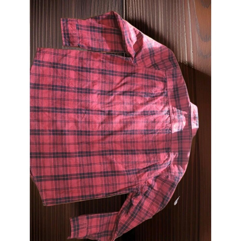 Ridgecut Toughwear Men's 2XL Heavyweight Plaid Flannel Shirt Red Black Workwear - Picture 2 of 9